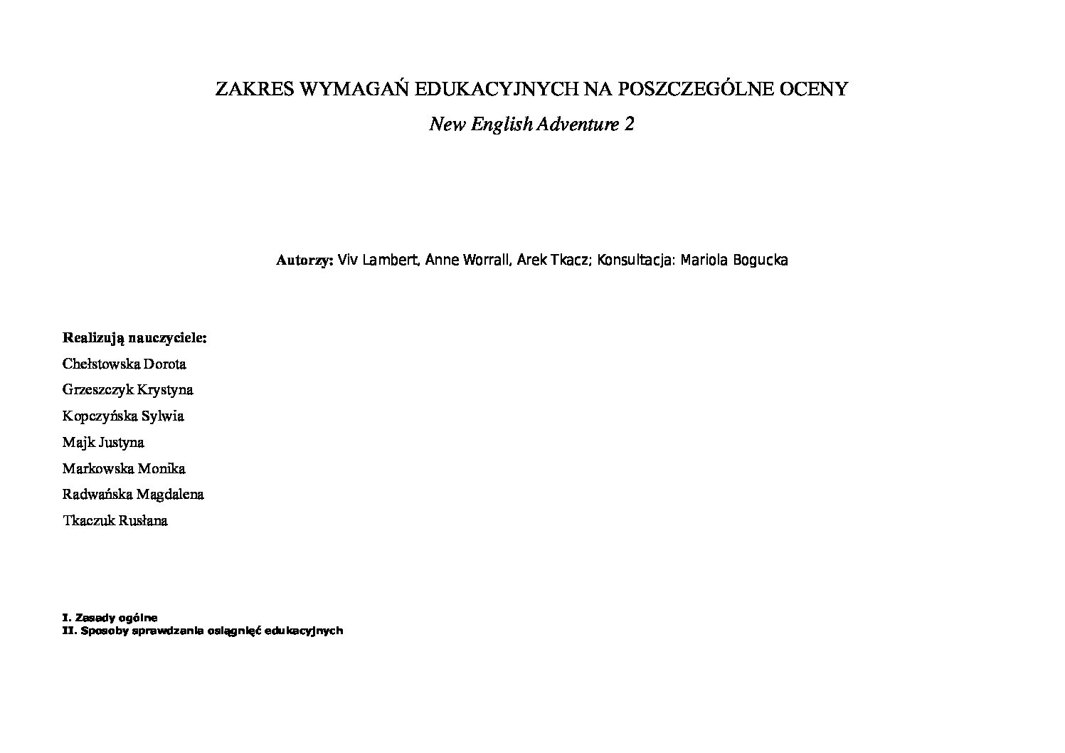 Wymagania_edukacyjne_j._angielski_klasa_2 | Szkoła Podstawowa nr 5 im